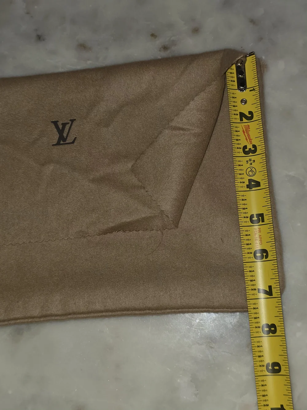Louis Vuitton Light Brown Dust Bag Pouch- 11.6